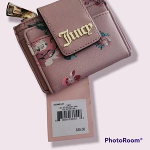 Juicy Couture small blush/foral card wallet
